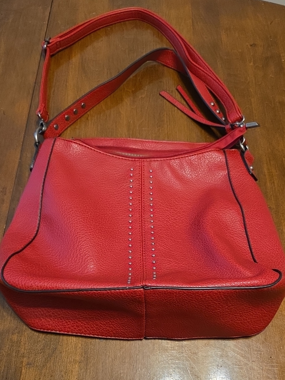 Montana West Red Crossbody Shoulder/crossbody Bag with Stud Accents